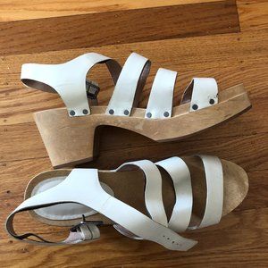 Madewell Strappy Wooden Block Heel
